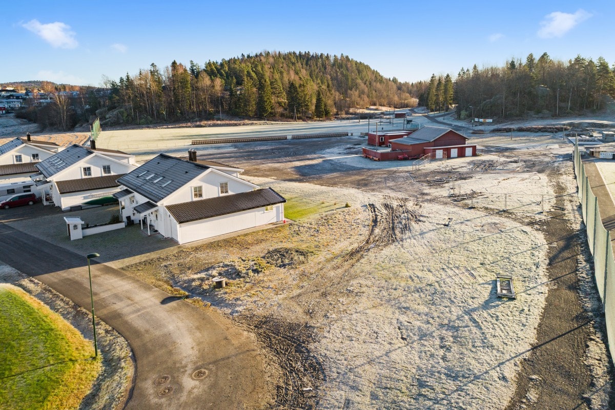 Hjørnetomten er på 481 kvm. Galleribilde