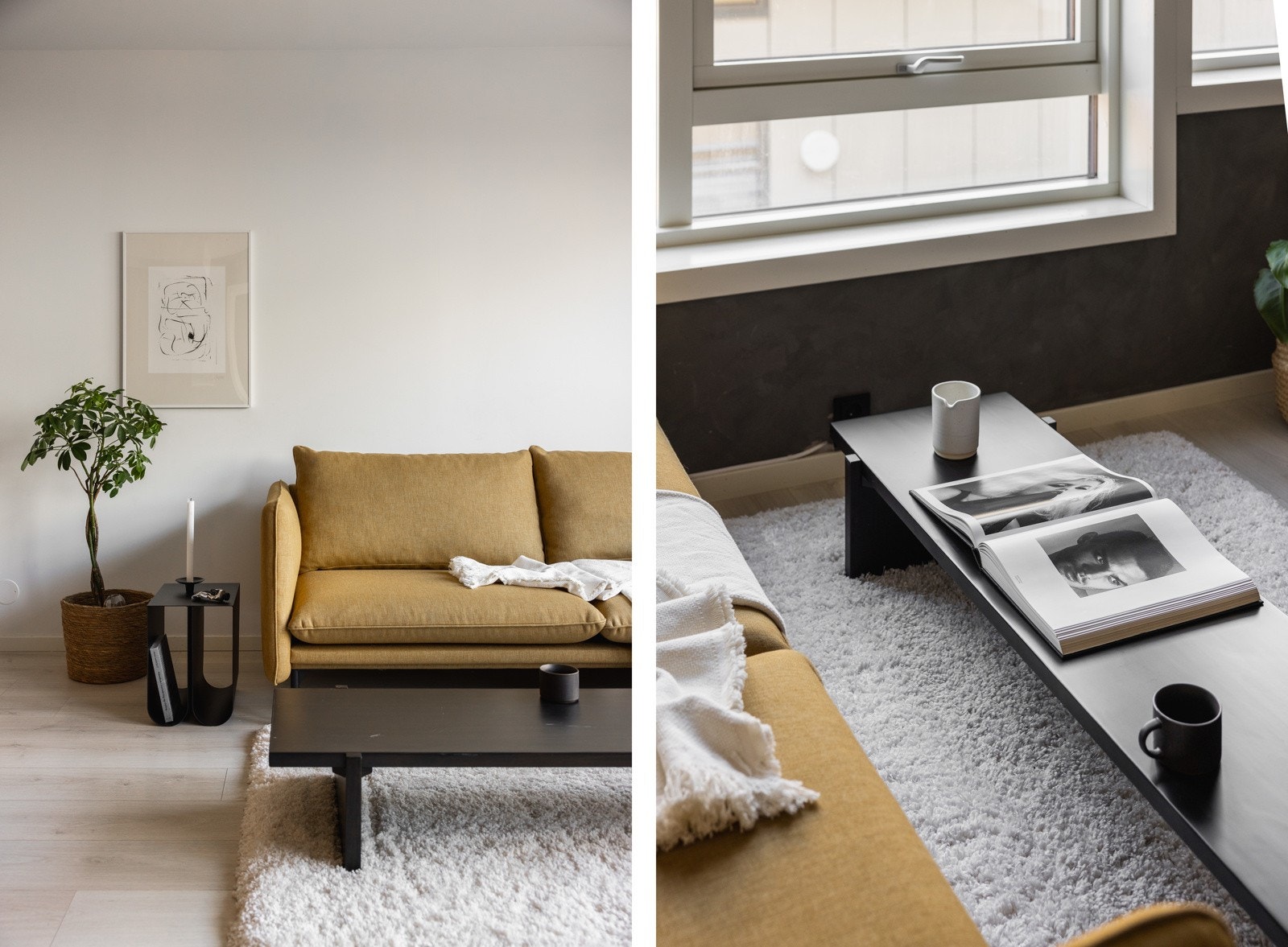 Rommet kan enkelt personliggjøres med hyller, reoler, planter og bilder. Galleribilde