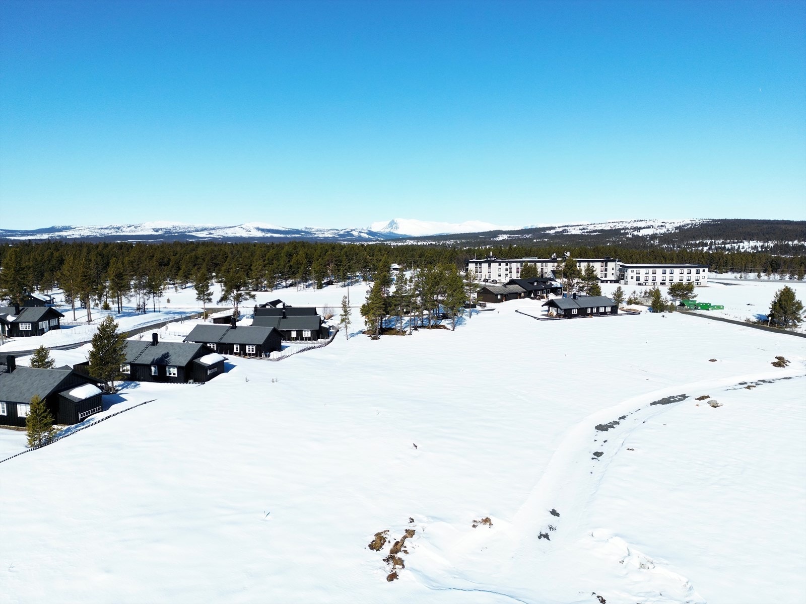 På vinterstid finnes det et flott oppkjørt løypenett i nærområdet som byr på flott landskap på begge sider av dalen. Galleribilde