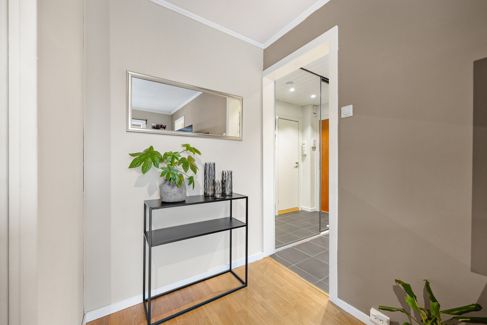 Entré med speil og oppbevaringsplass. Galleribilde