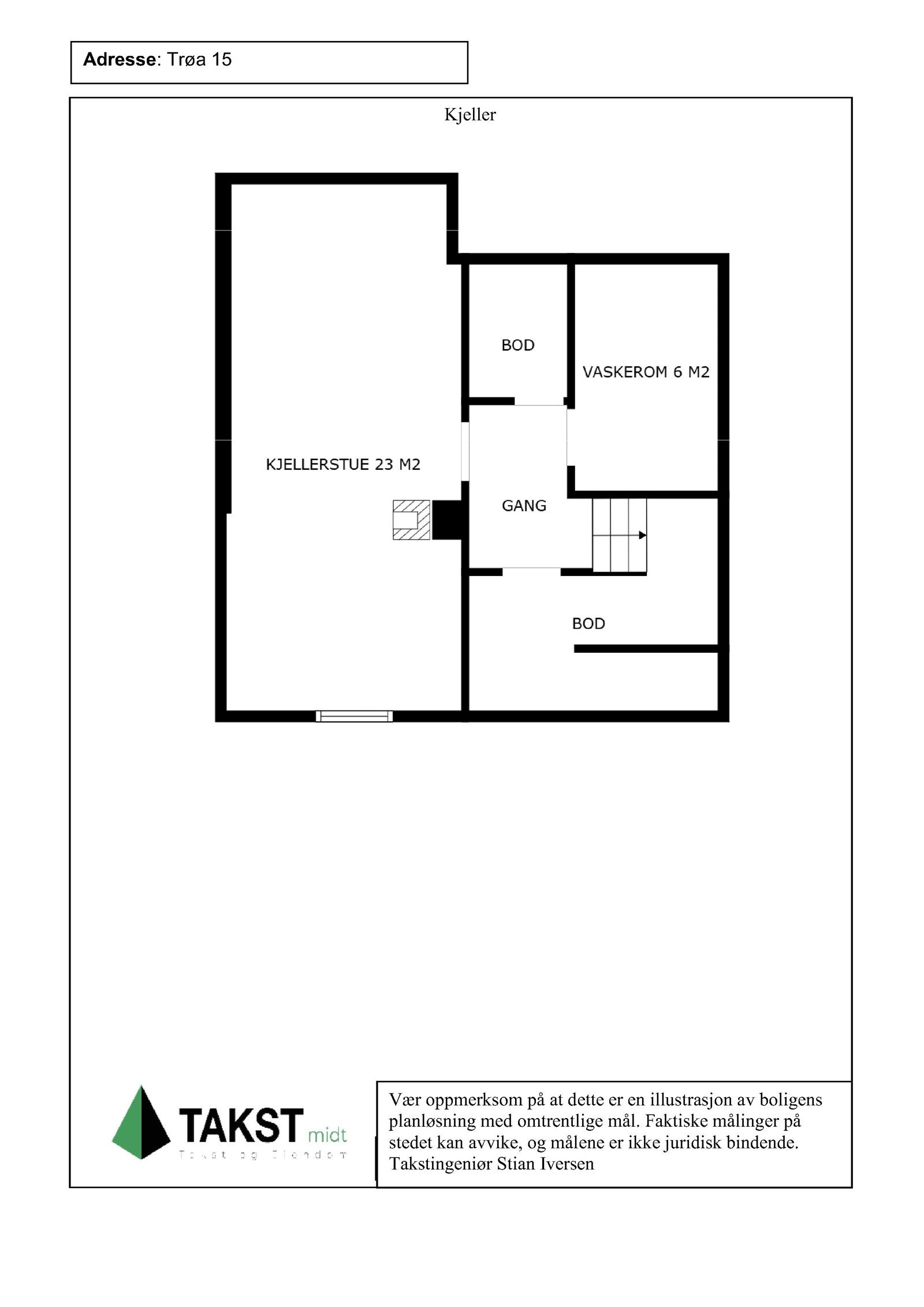Planskisse kjeller Galleribilde