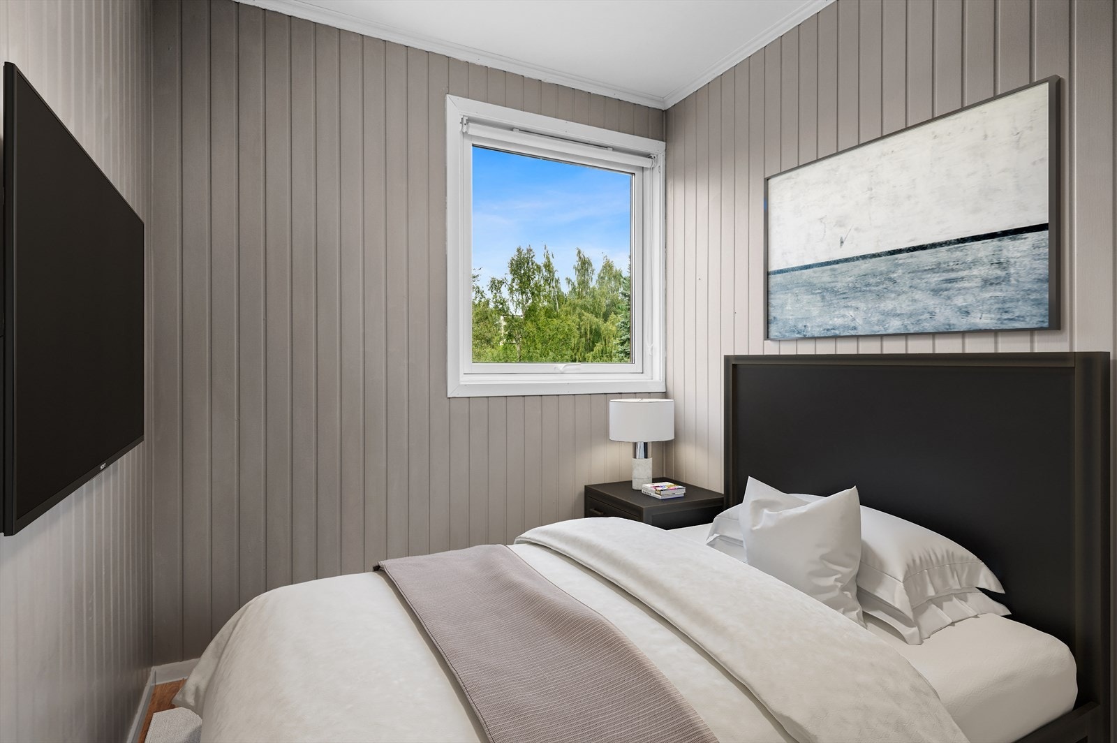 Leilighetens andre soverom er 6,5 m². Galleribilde