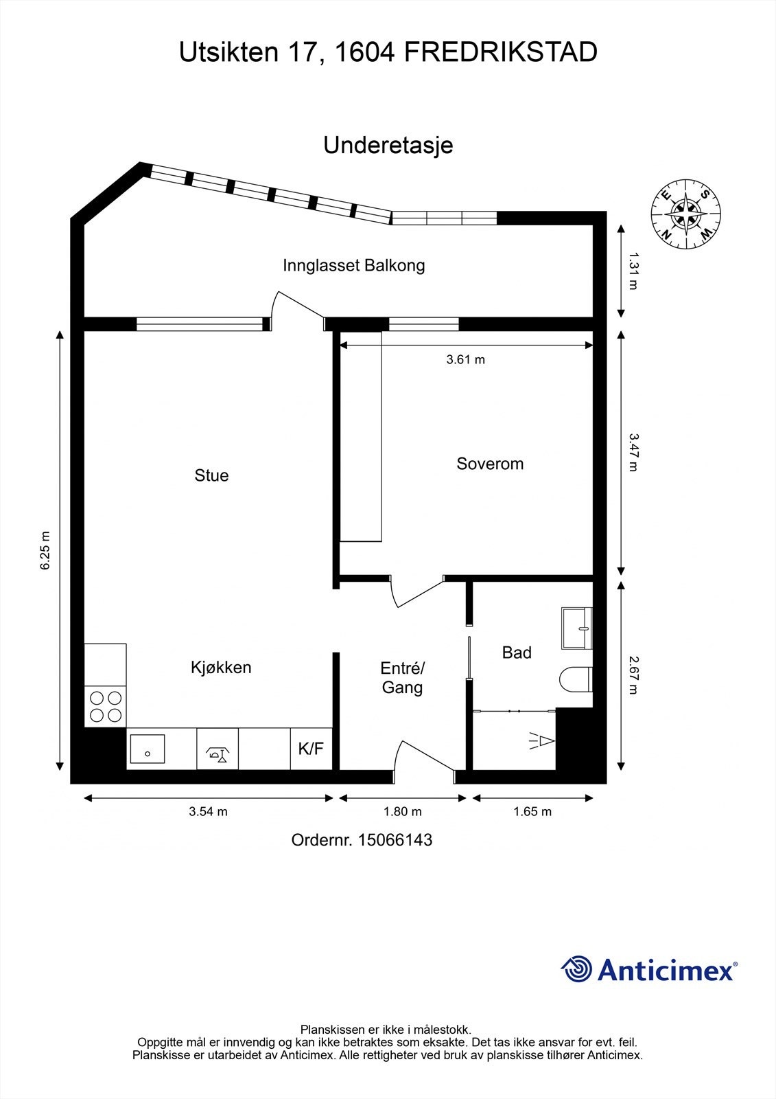 Leiligheten disponerer også ekstern bod på 5 kvm. i etasjen over. Galleribilde