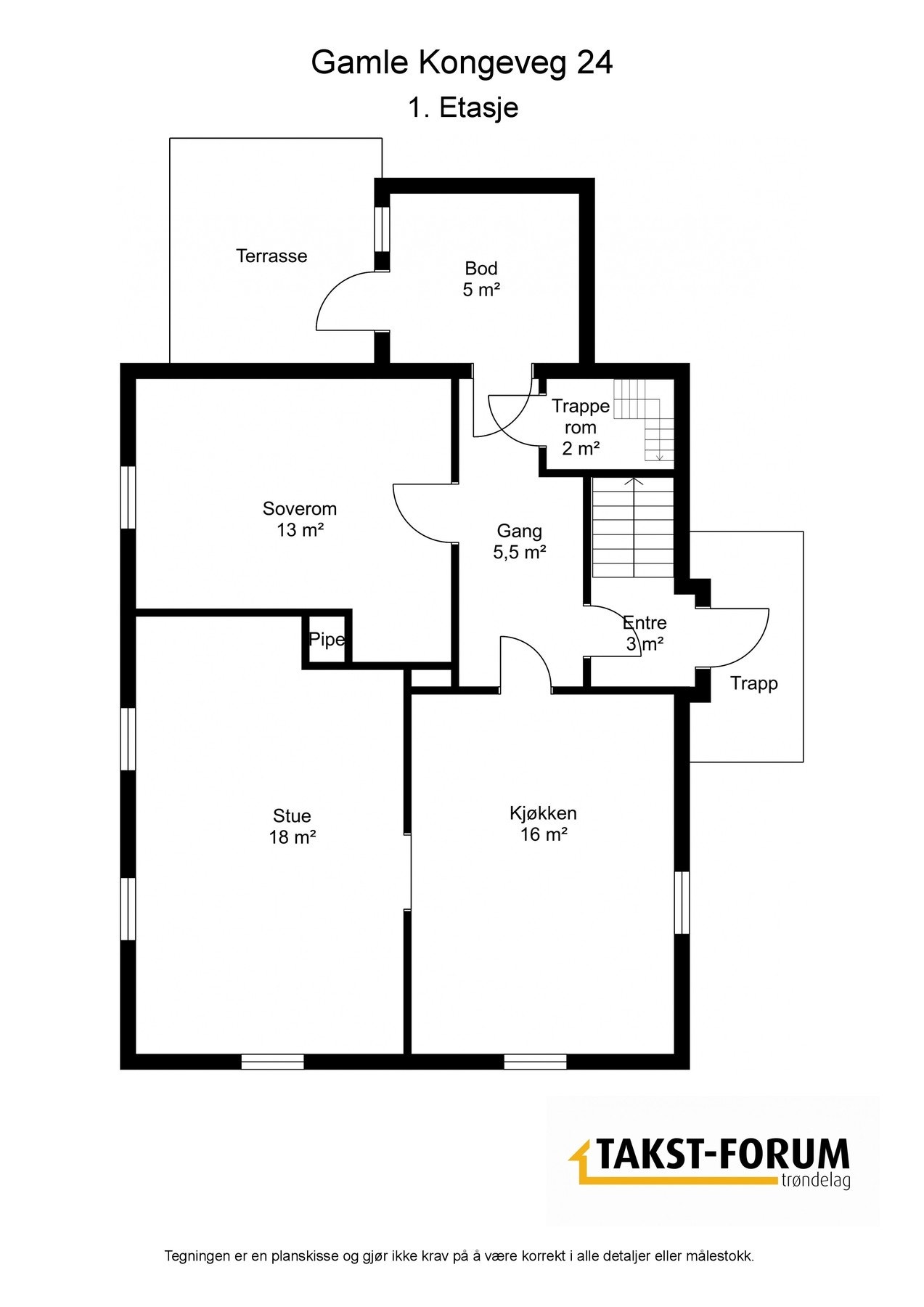 Plantegning 1. etasje. Galleribilde