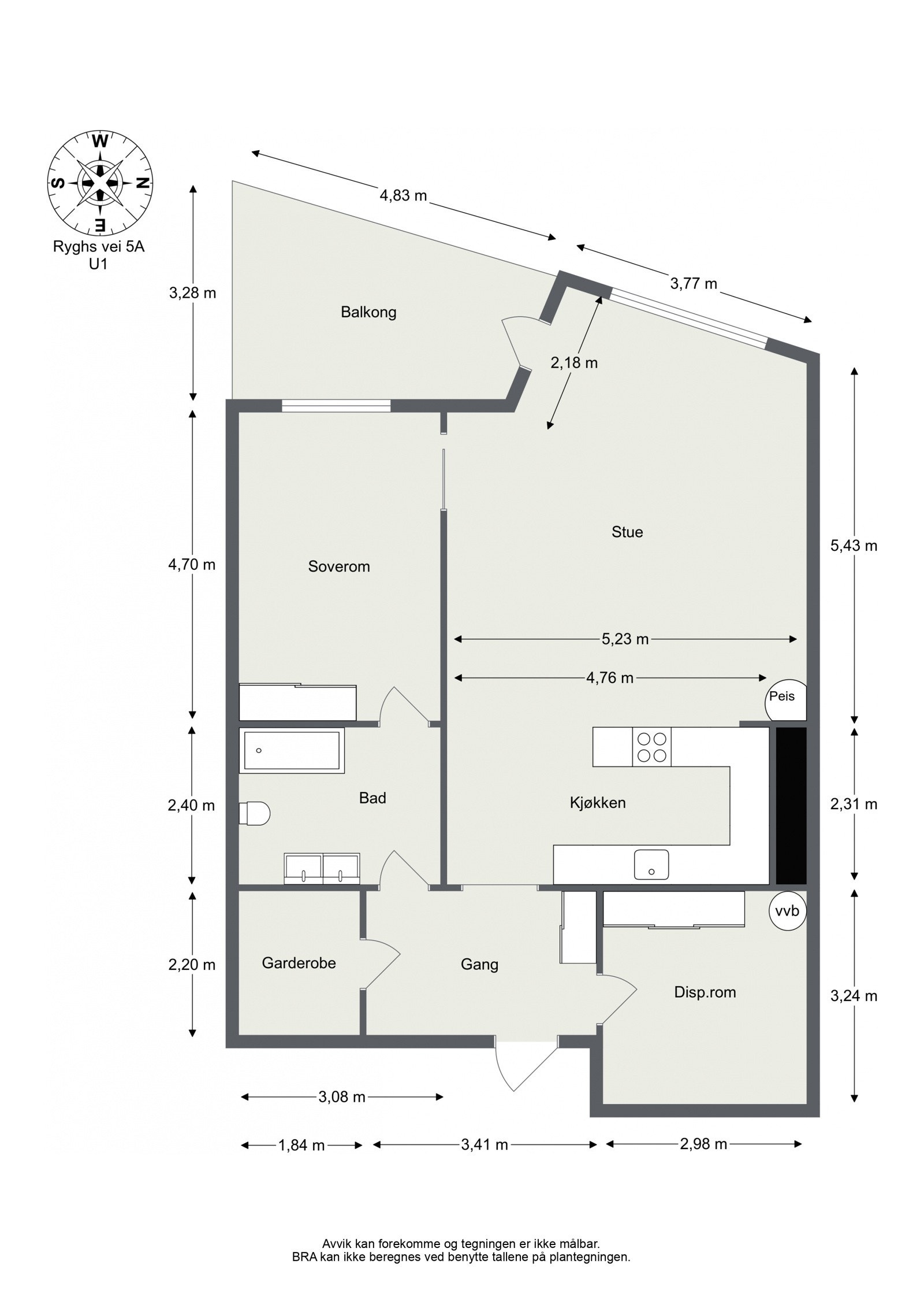 Plantegning for enkel orientering Galleribilde