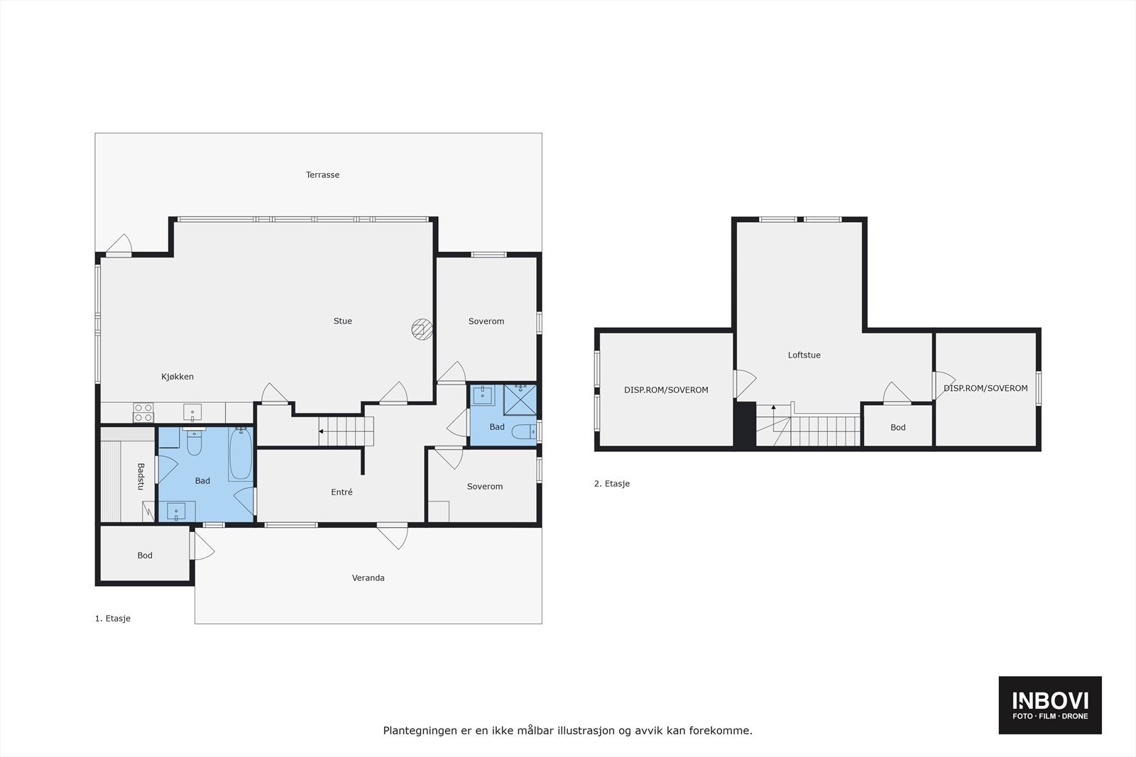 Plantegning begge plan Galleribilde