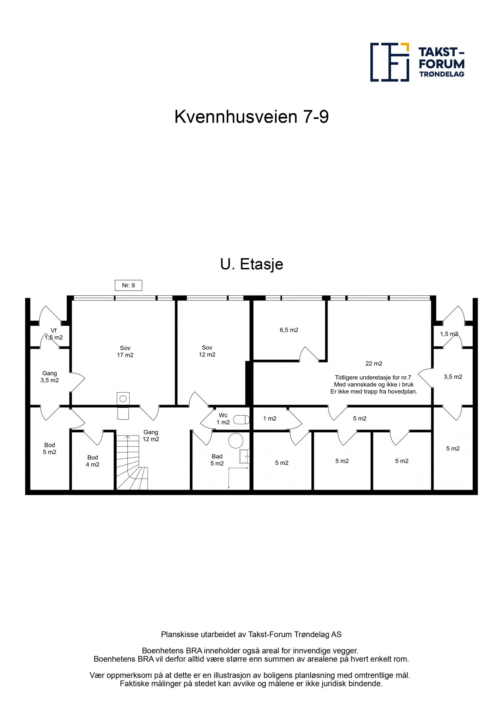 Planskisse underetasje Galleribilde