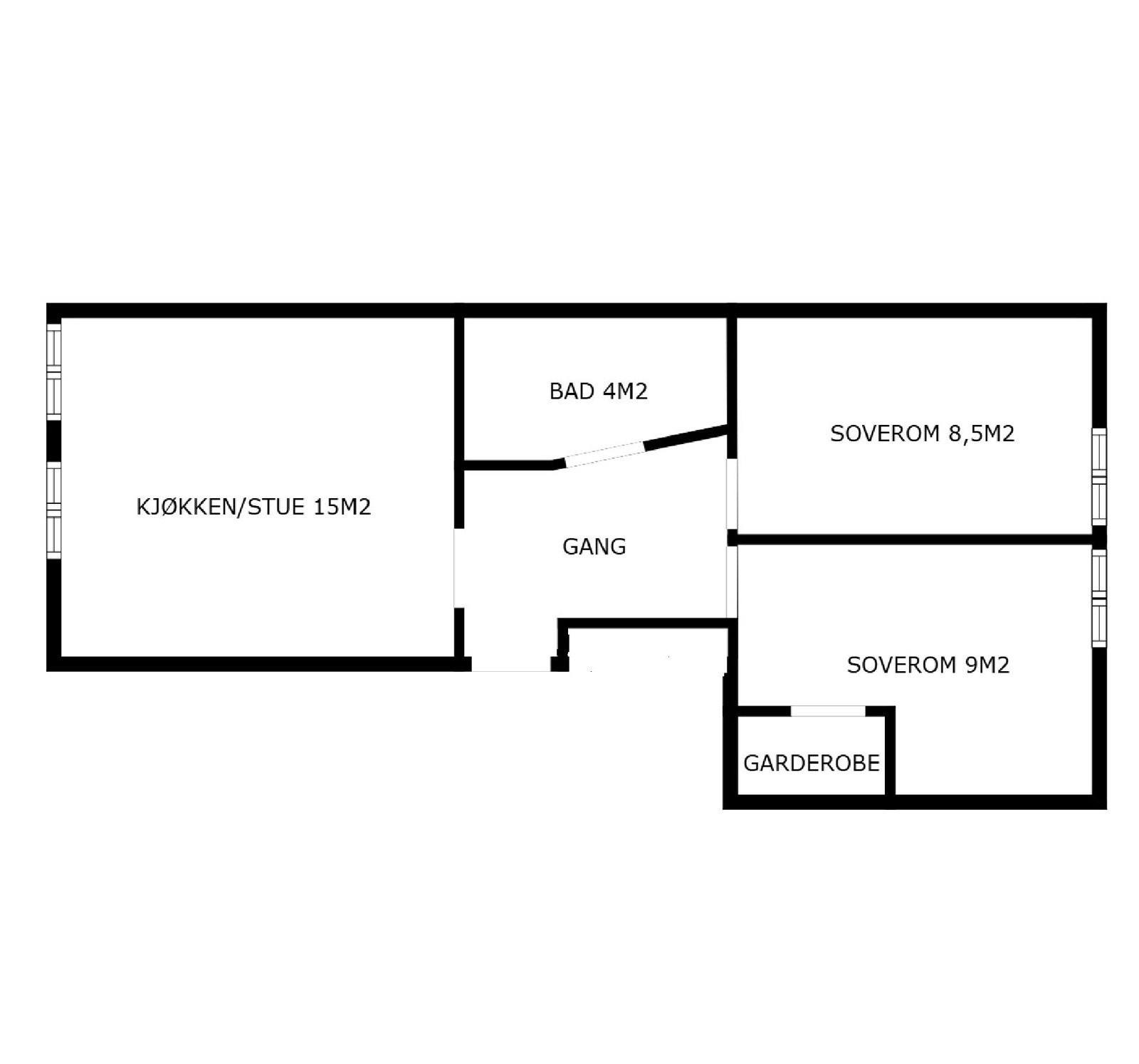 Planskisse Kirkegata 53. Galleribilde