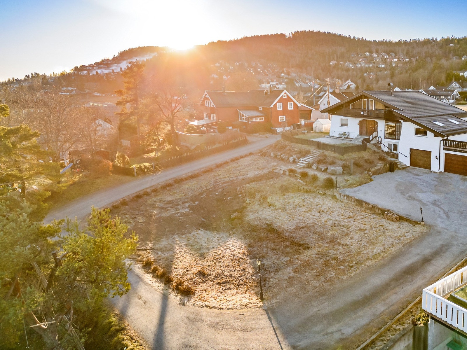 Tomten er på 870m². Galleribilde