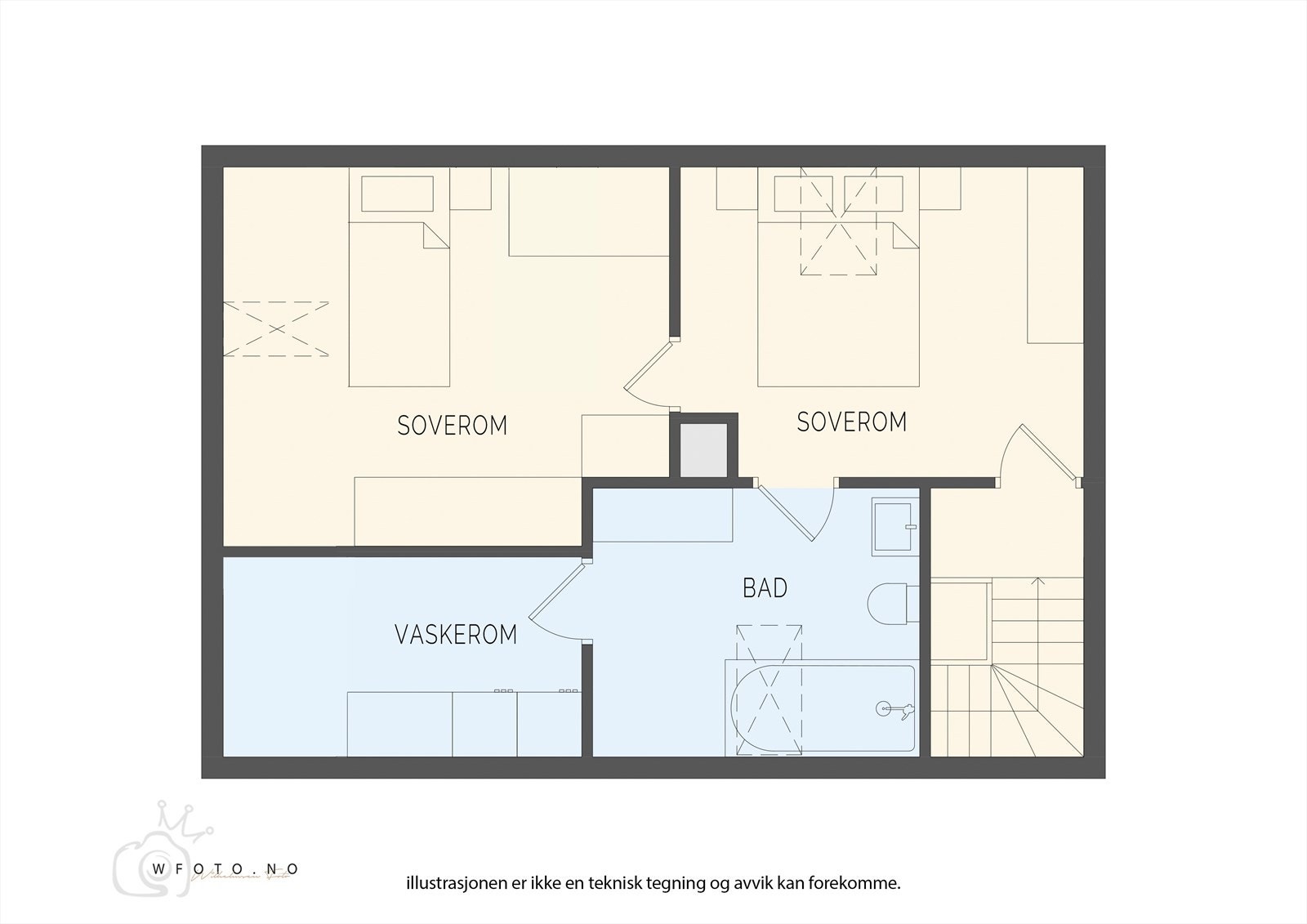 Planløsning loft Galleribilde