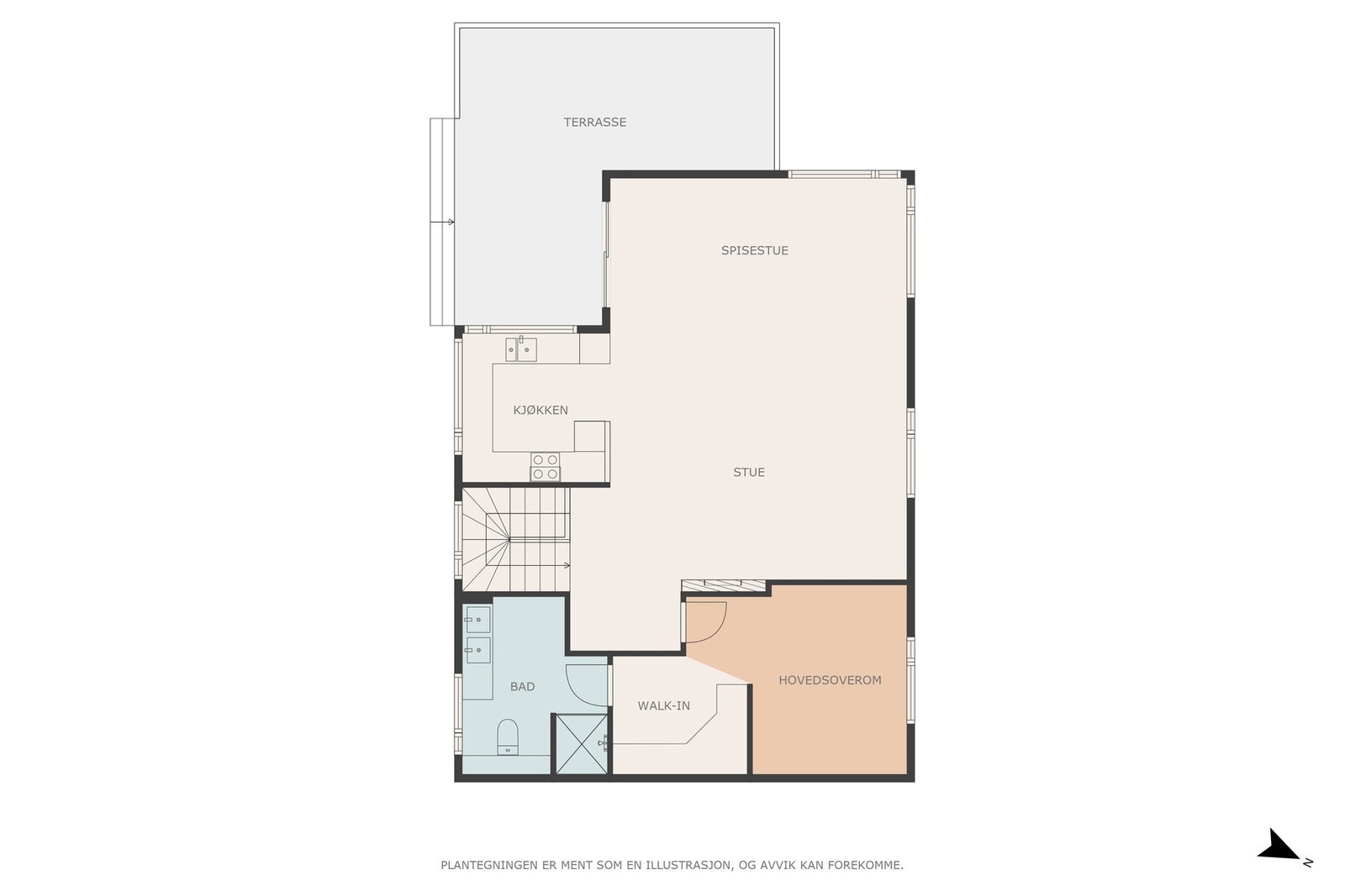 Plantegning hovedetasje Galleribilde