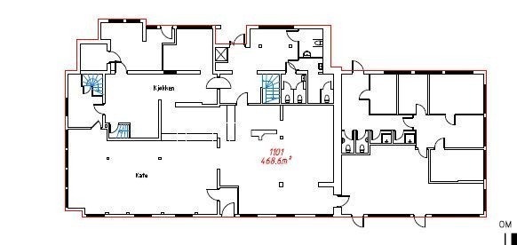 Planløsning for 1.etg Galleribilde