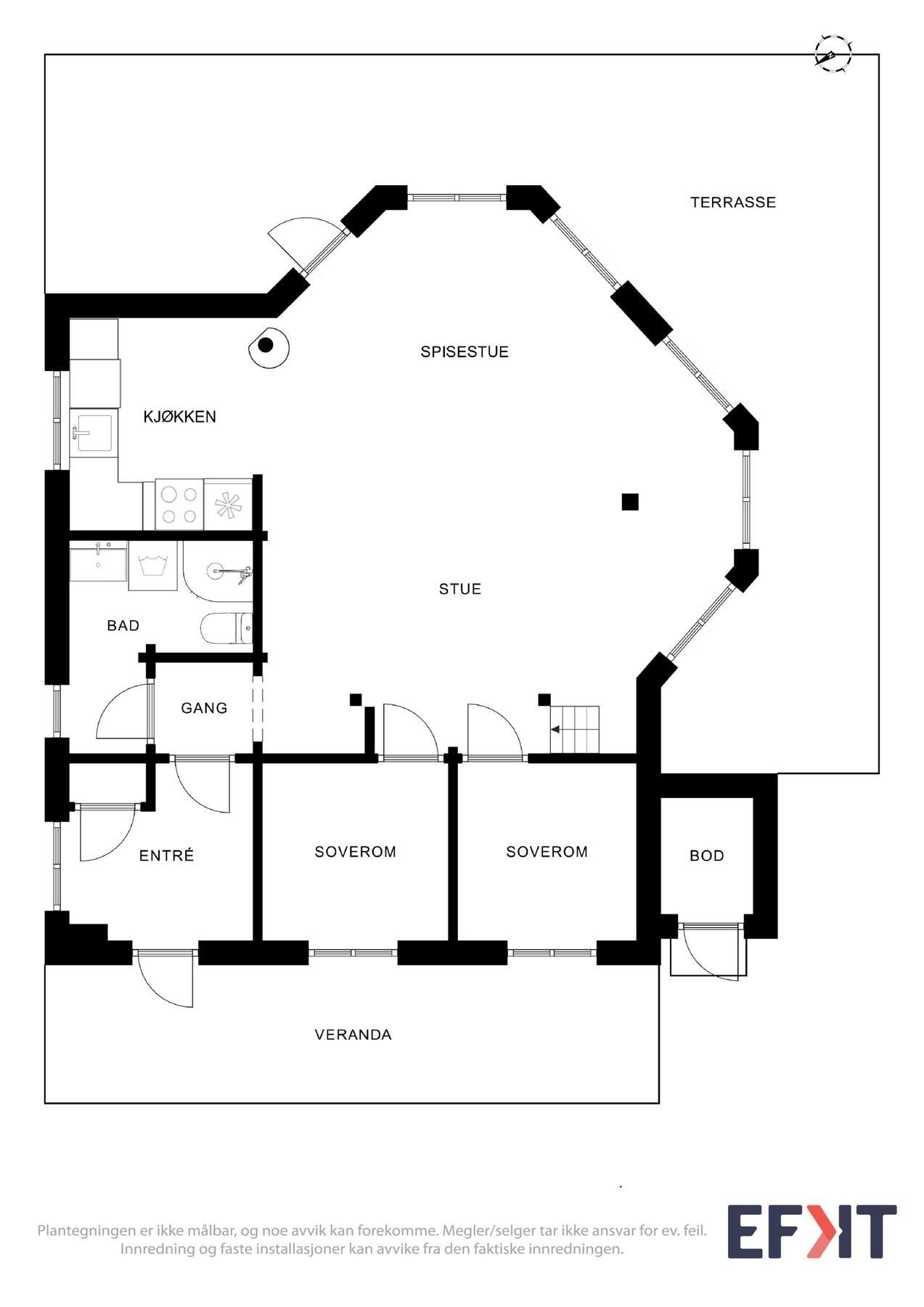 Plantegning hovedetasjen Galleribilde