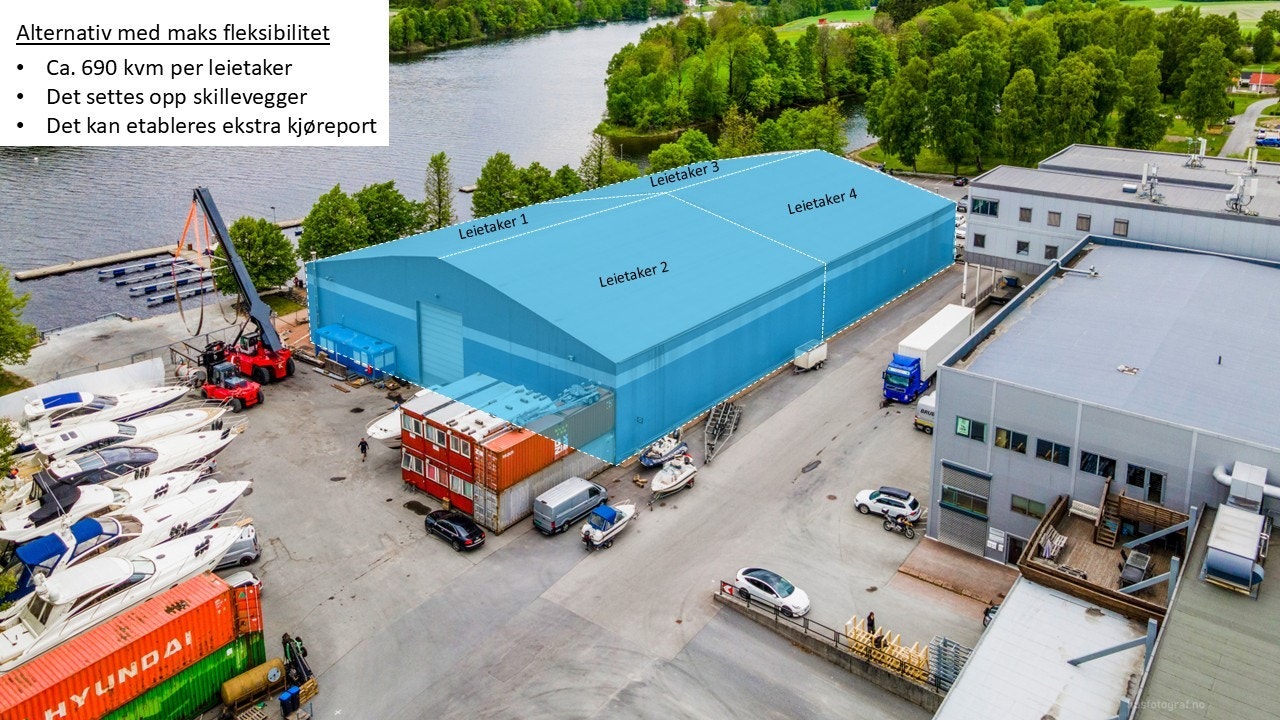 Bygget kan deles opp til flere leietakere Galleribilde