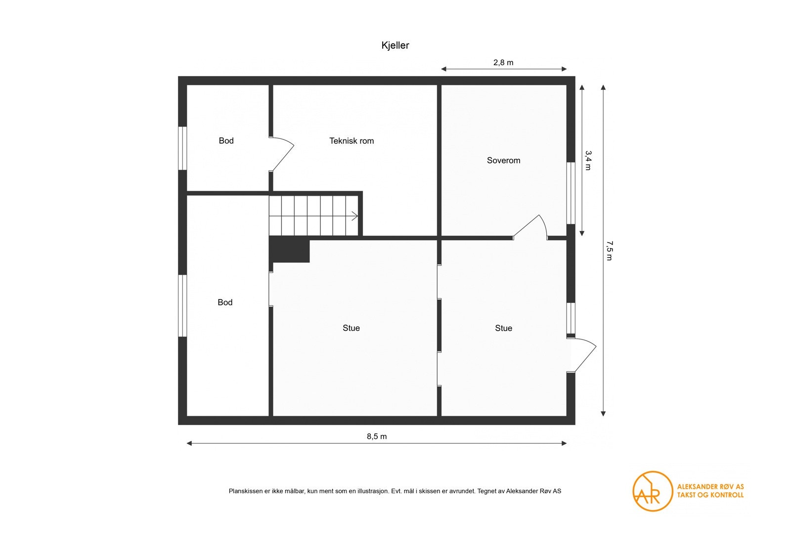 Plantegning kjeller Galleribilde