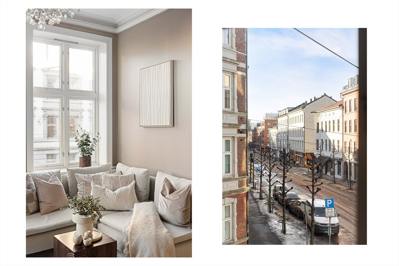 - Utsikt mot gaten fra stuen - Galleribilde