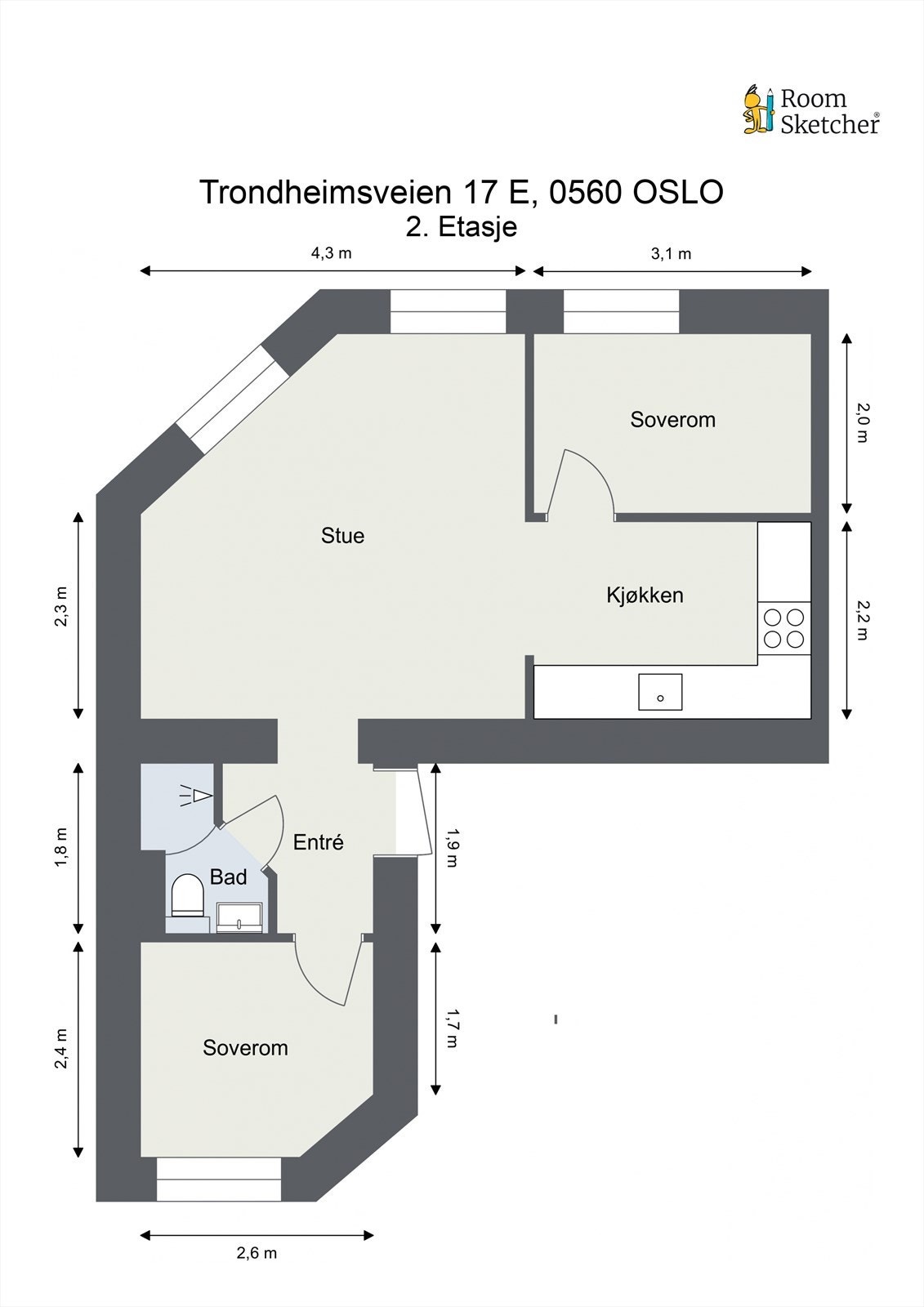 - Vi viser deg plantegning tidlig, slik at du får orientert deg - Galleribilde