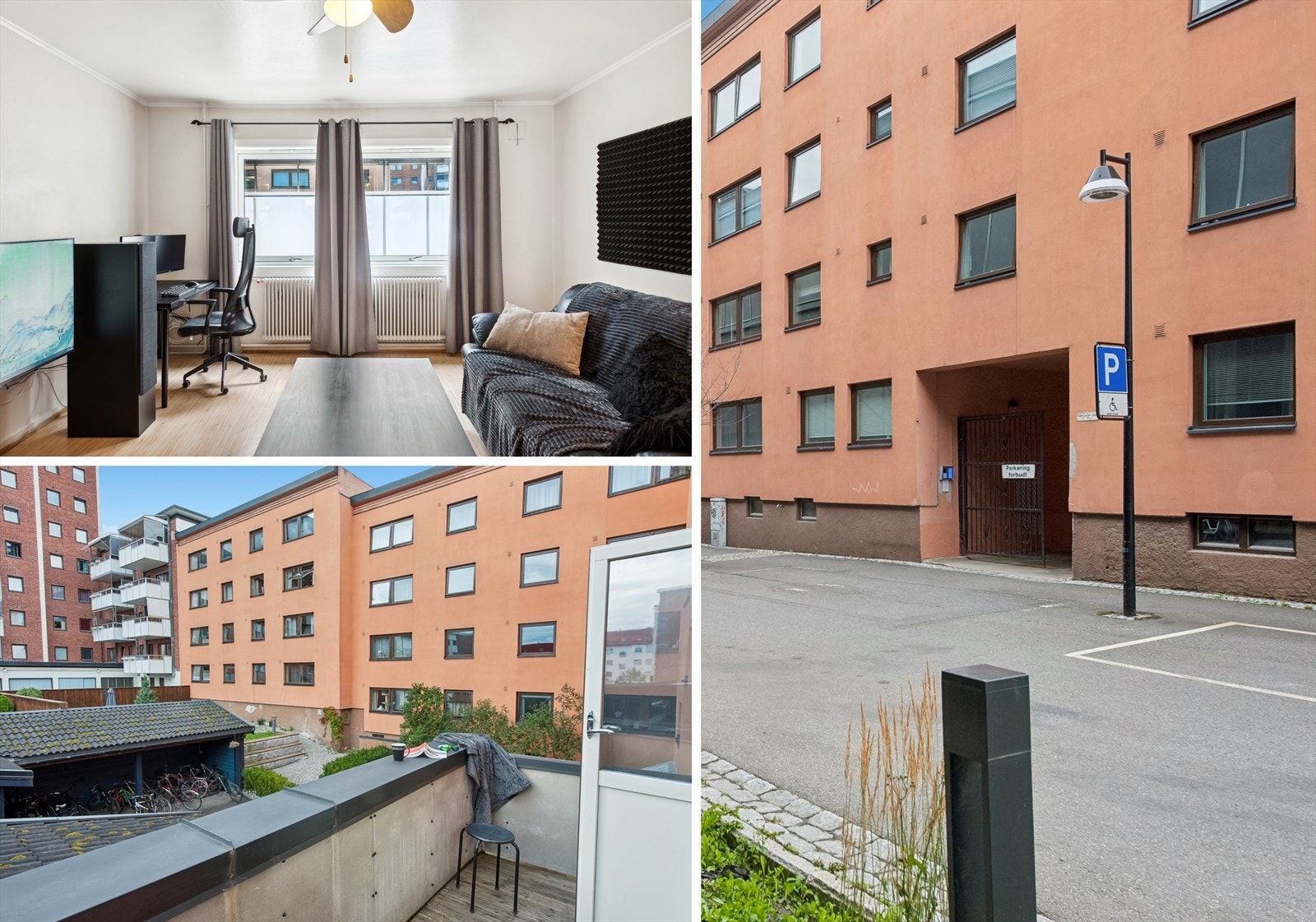 Fra leiligheten er det meget korte avstander til sentrum og egen balkong mot bakgården. Galleribilde
