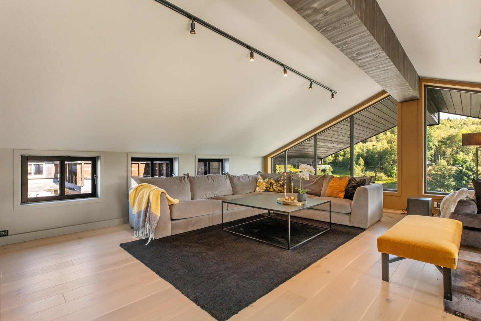 Meget god plass til flere sittegrupper og andre stuemøbler. Galleribilde