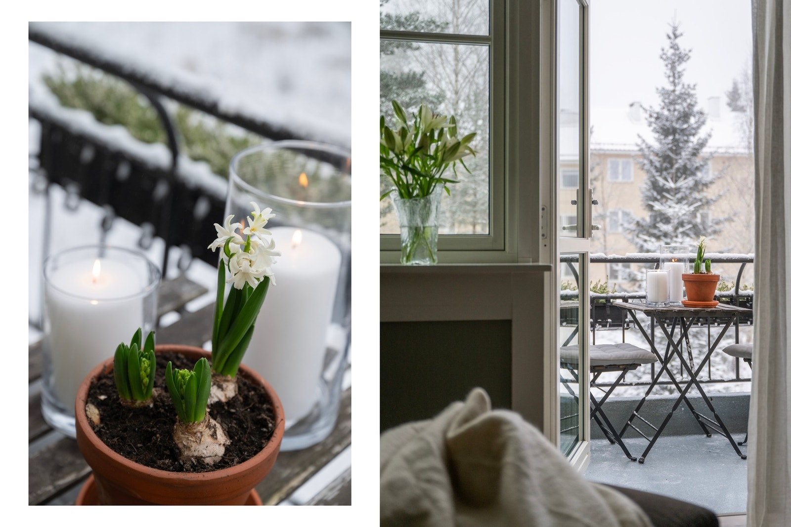 Hyggelig balkong med plass til møblering - perfekt for en kaffekopp i fredelige omgivelser. Galleribilde