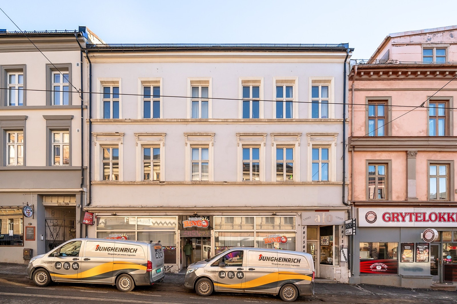 Byggets fasade ut mot Vogts gate. Galleribilde