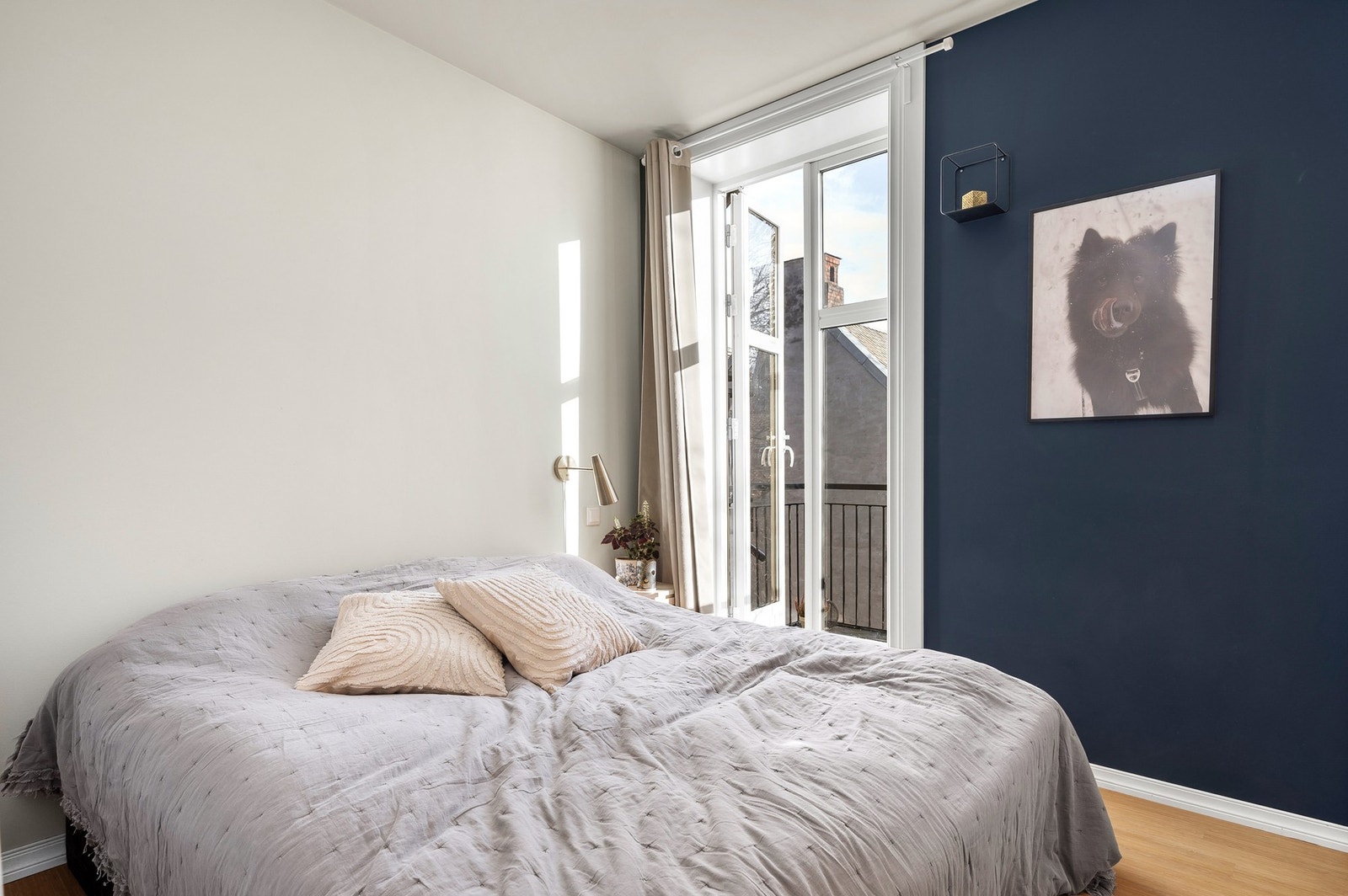 Balkongdør med 2-lags glass fra 2017. Galleribilde