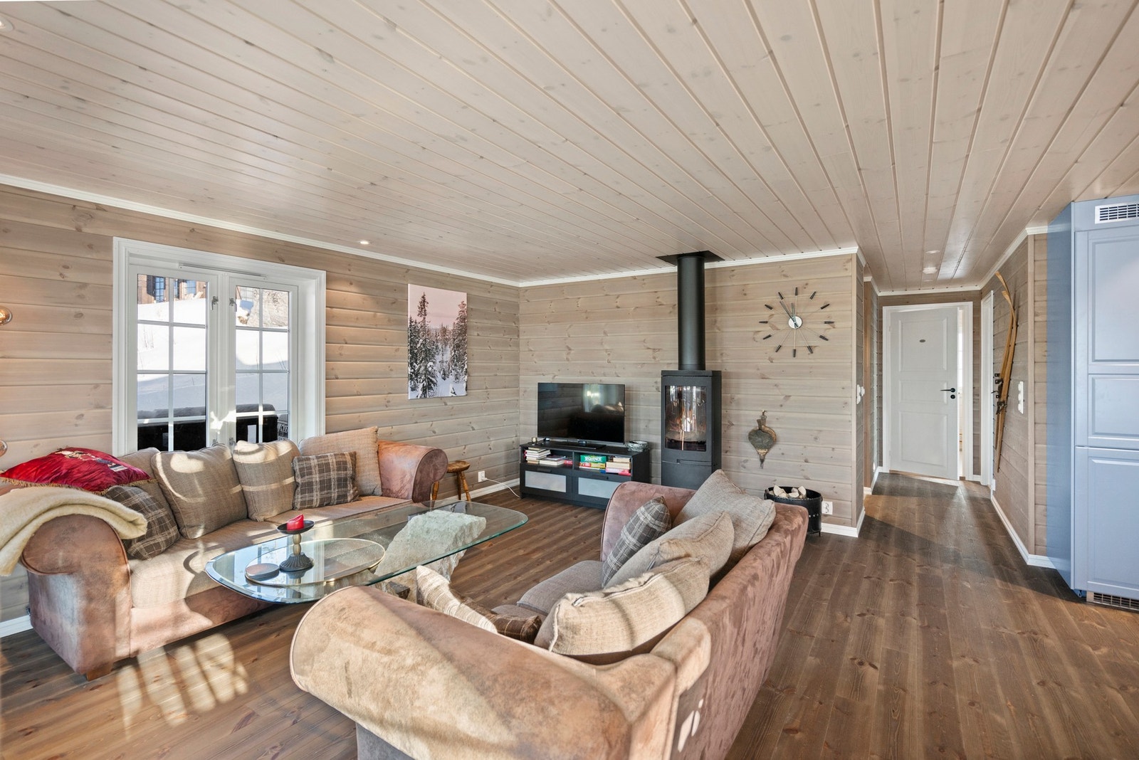 Stue med peis Galleribilde