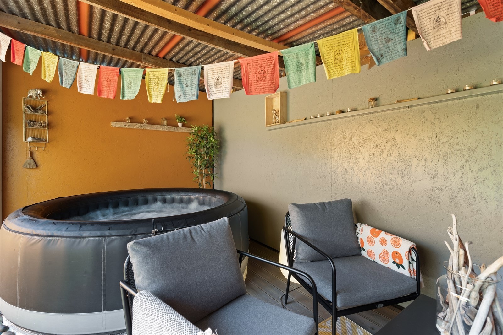 Her kan du ha boblebad plassert under tak. Galleribilde