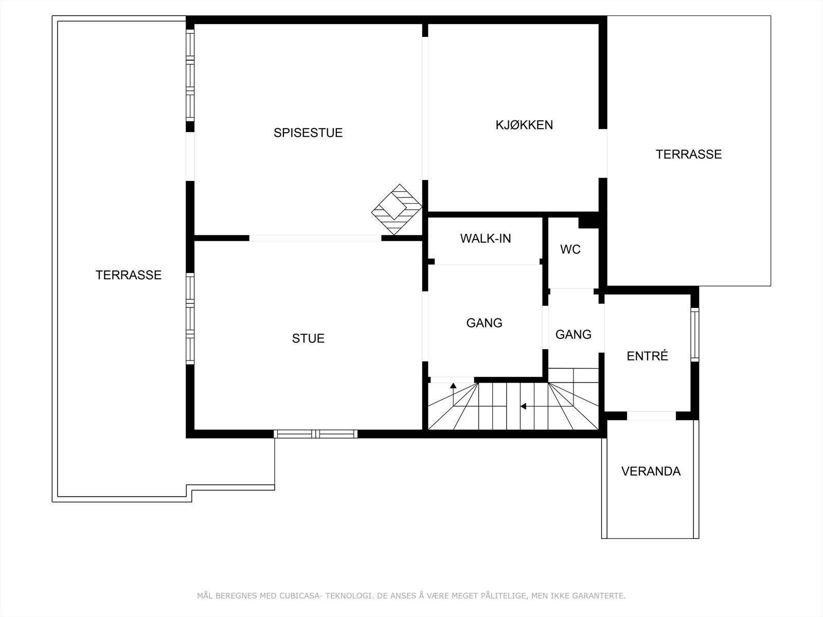 Plantegning 1. etasje Galleribilde