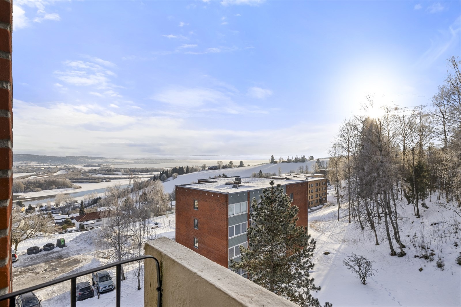 Utsikt fra balkong. Galleribilde