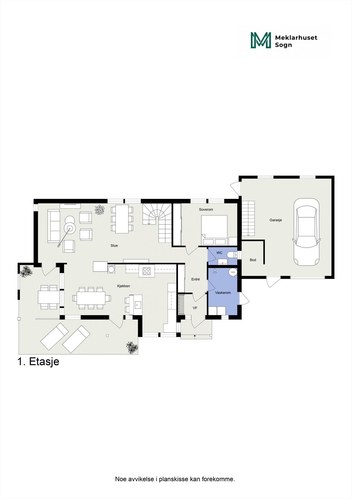 Plantegning 1.etg. Galleribilde