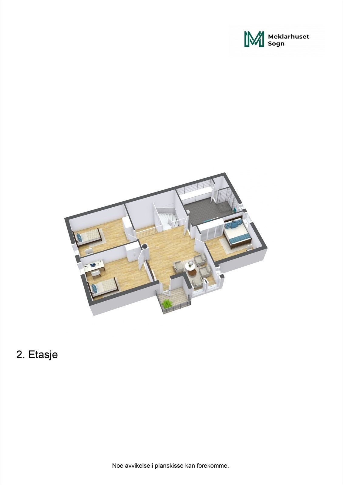 Planteikning 3D Loft Galleribilde