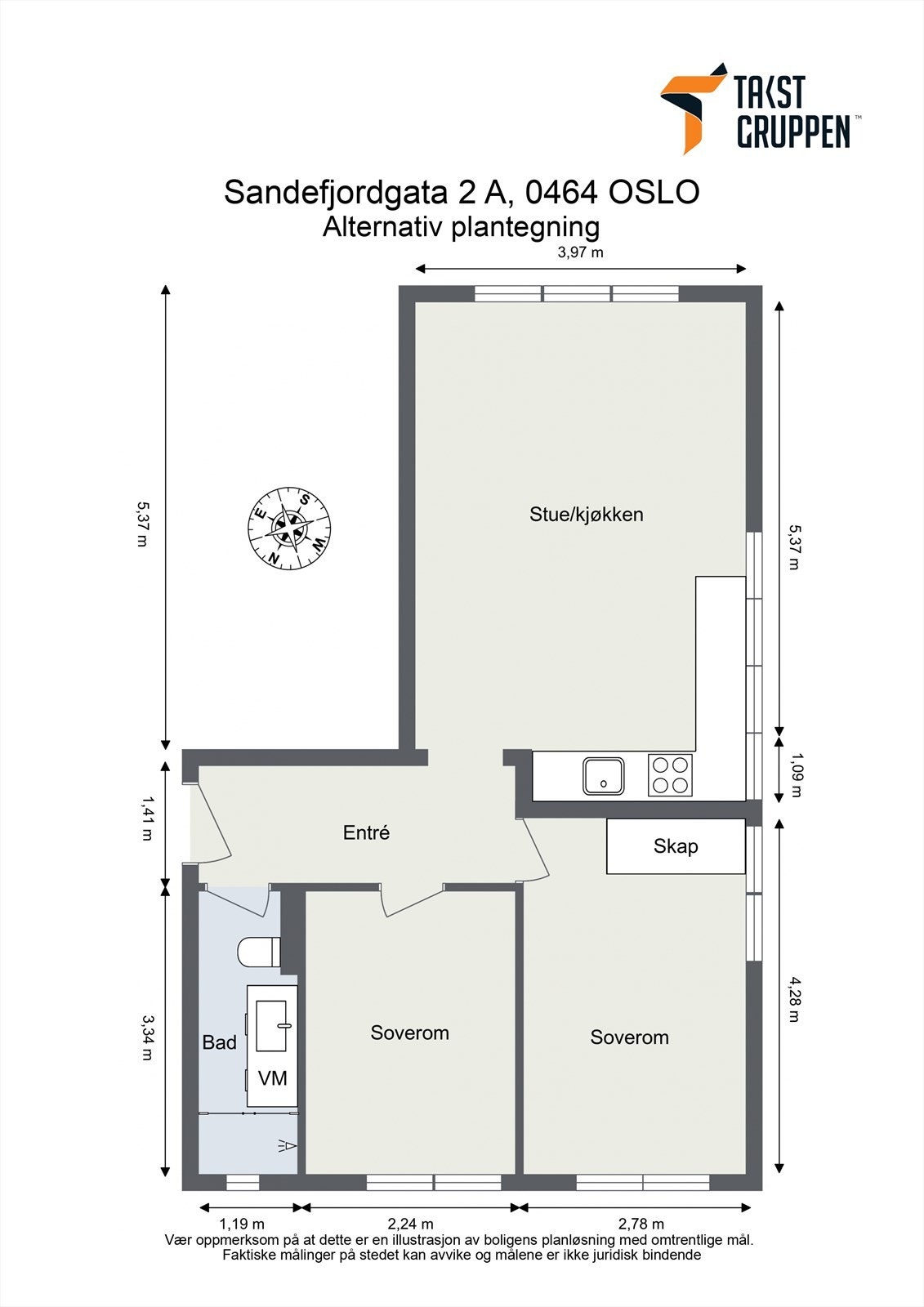 Alternativ plantegning. Galleribilde