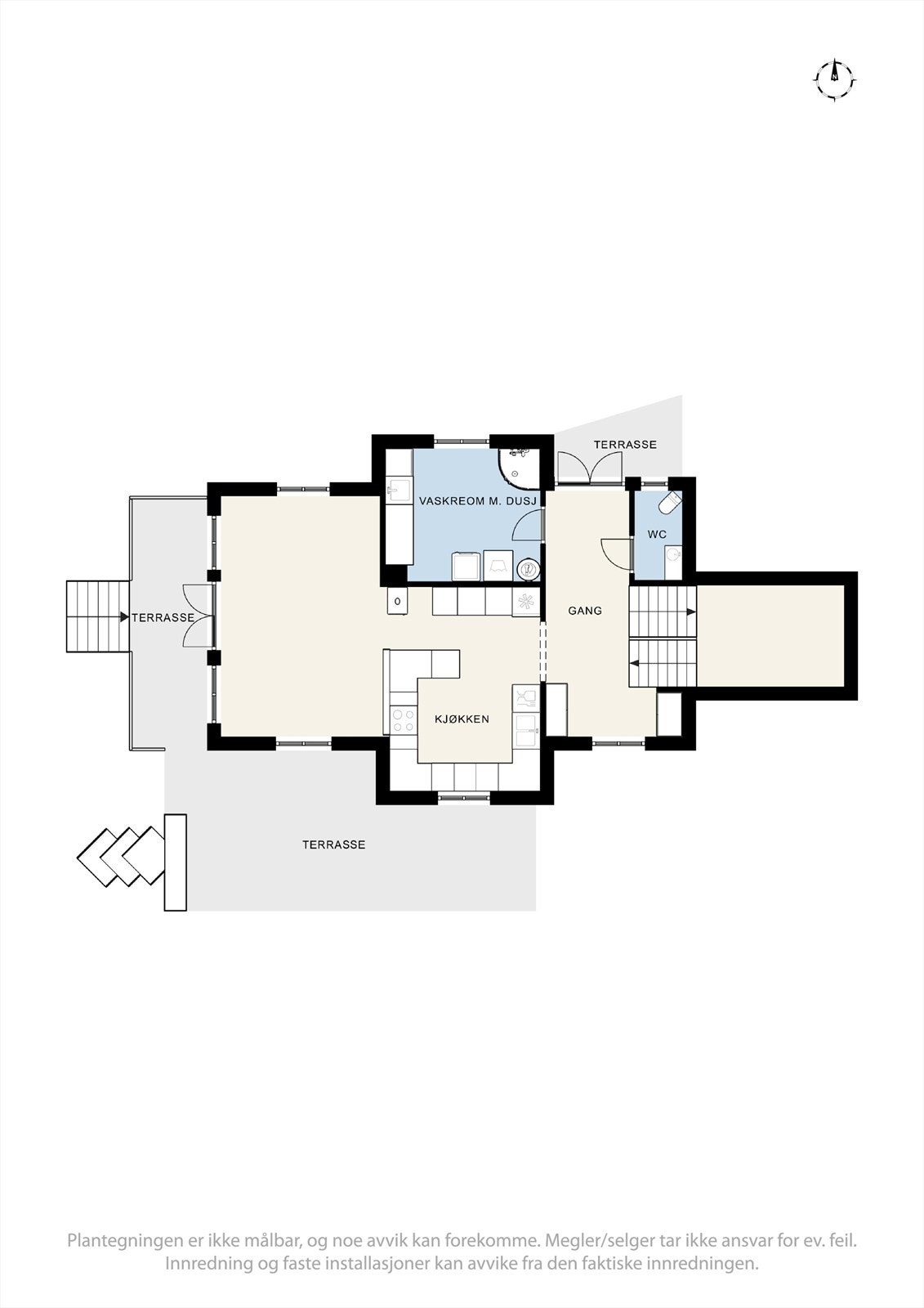 Plantegning 1. etasje Galleribilde