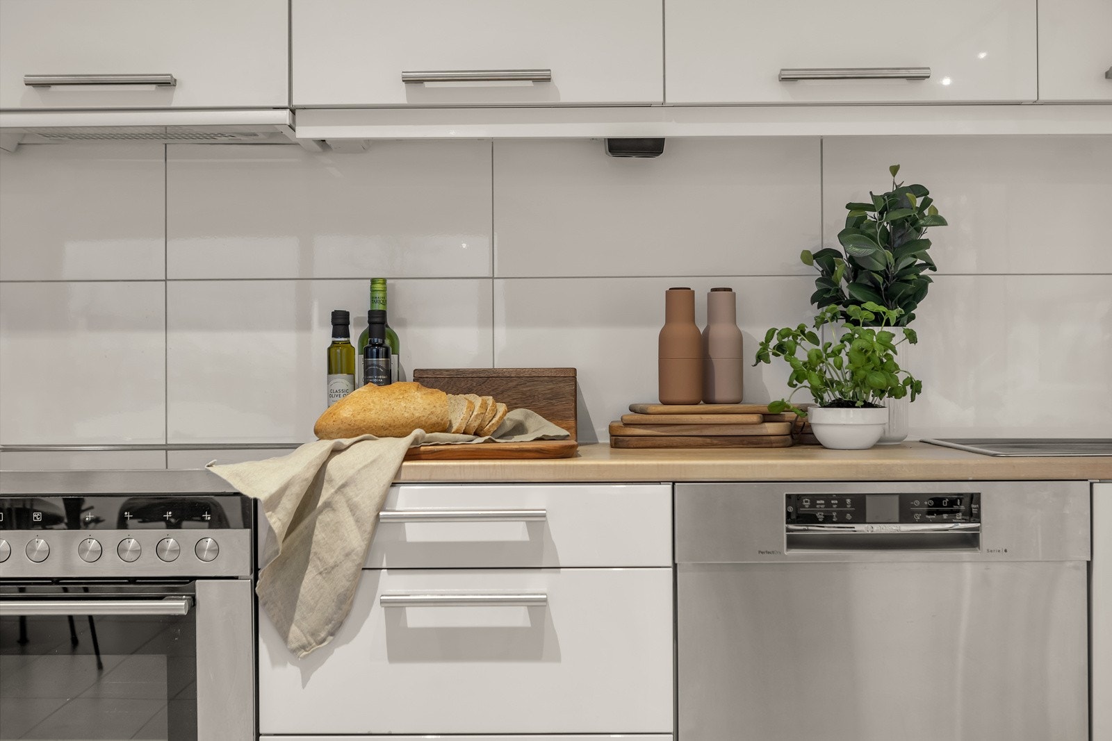 Pene fliser over kjøkkenbenk Galleribilde