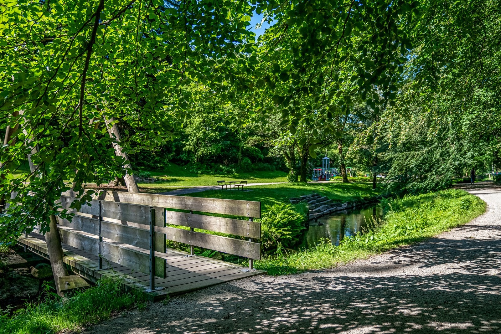 Idylliske Sandvedparken like ved Galleribilde