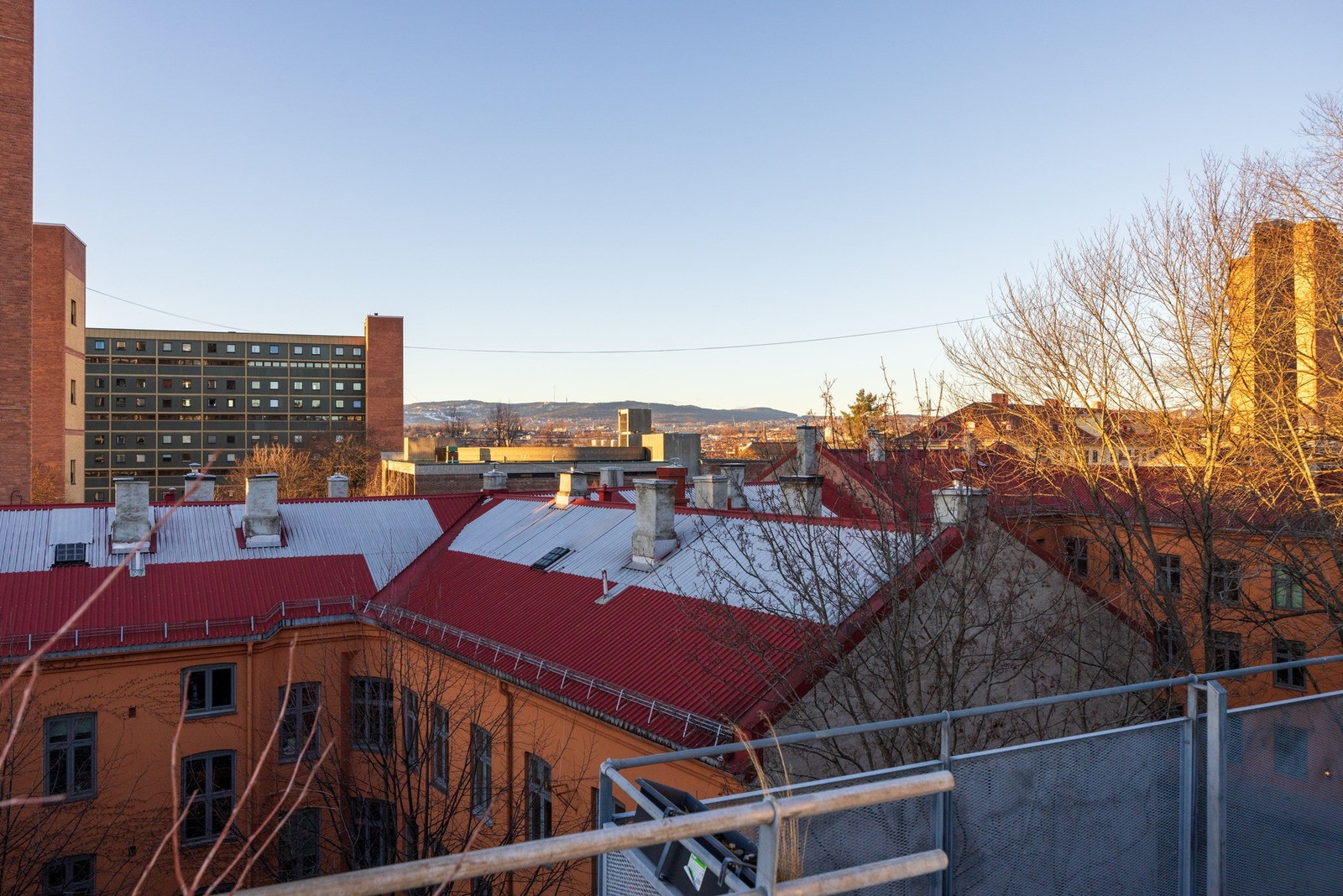 Utsikt fra felles takterrasse. Galleribilde