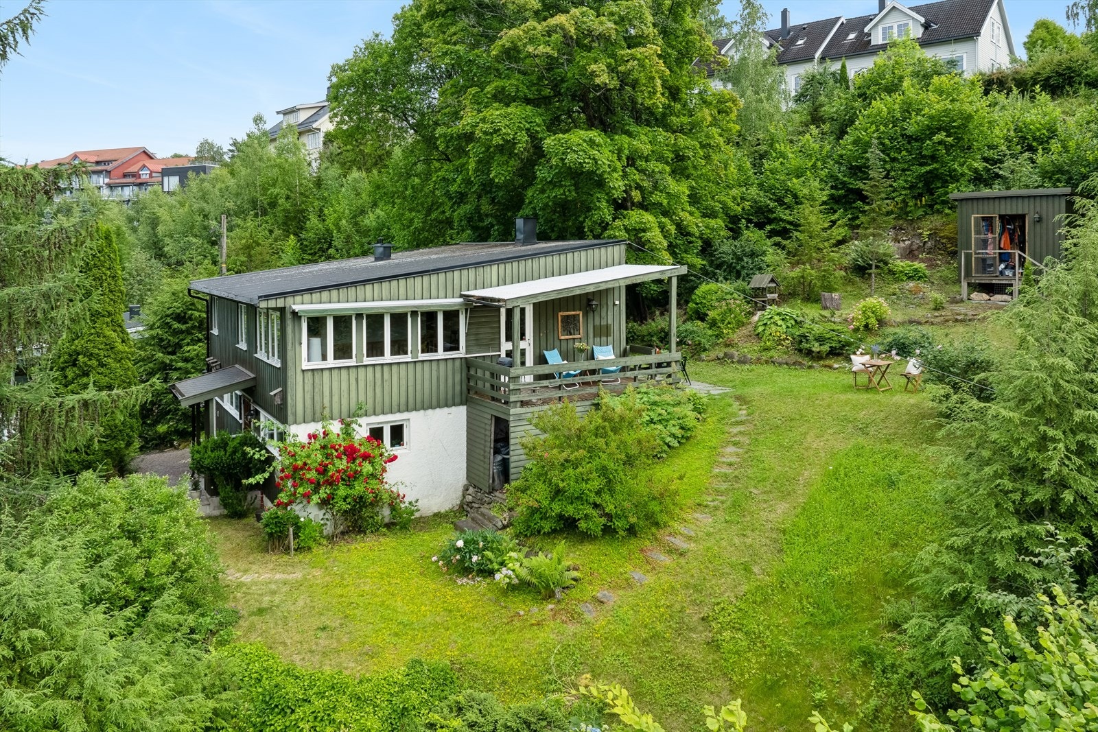 Eiendommen vist fra vest Galleribilde