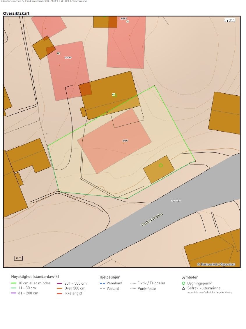 Tomt 3: Vestfjordveien 65 - gnr. 5, bnr. 86 er 528,2 m² Galleribilde