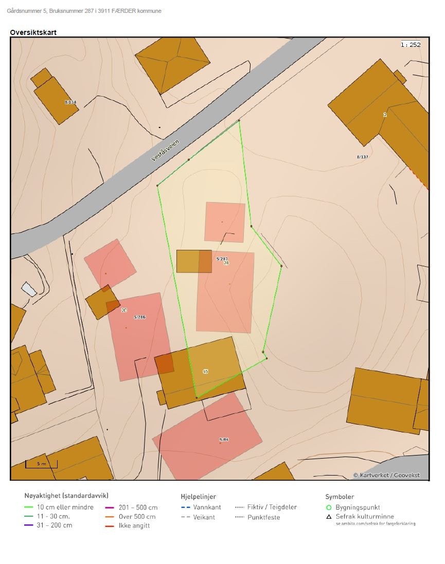 Tomt 2: Veståsveien 2b - gnr. 2, bnr. 287 er 486,7 m² Galleribilde