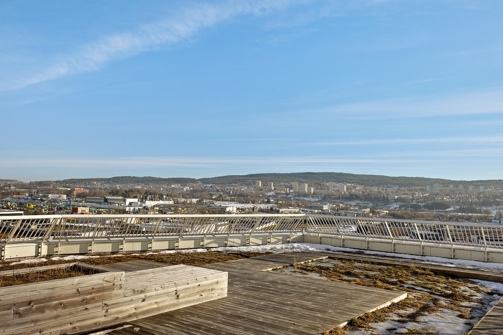 Felles takterrasser med flott utsikt og gode solforhold. Galleribilde