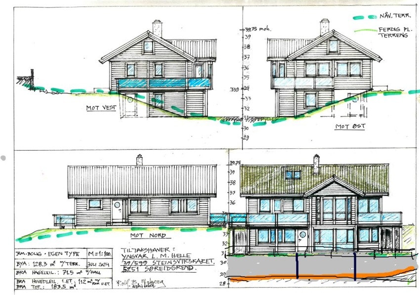 I underetasjen etableres det leilighet. Den henger sammen med resten av boligen med intern trapp og blir derfor ikke behandlet som egen boenhet. Galleribilde