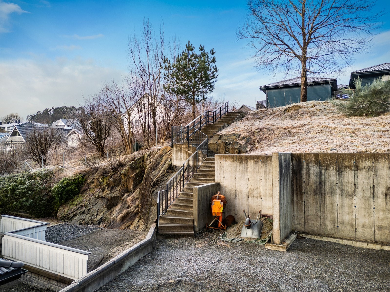 Trapp opp til friareal. Galleribilde