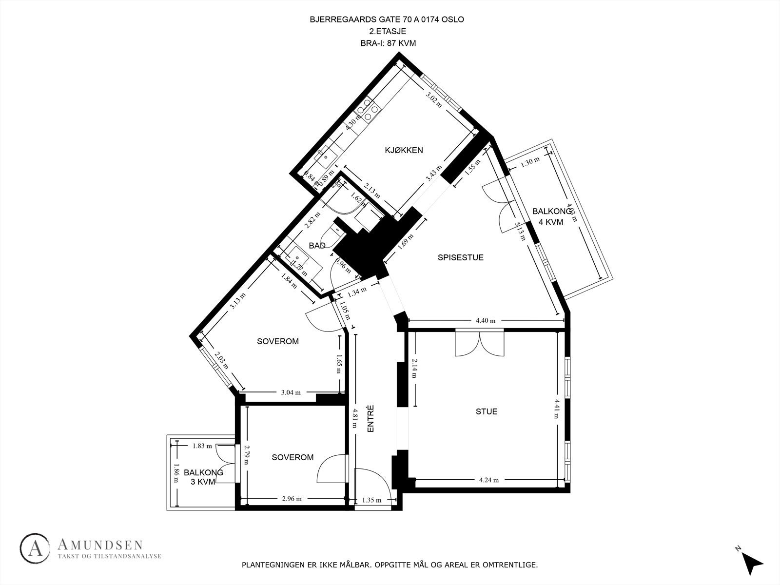 Takstmanns plantegning Galleribilde