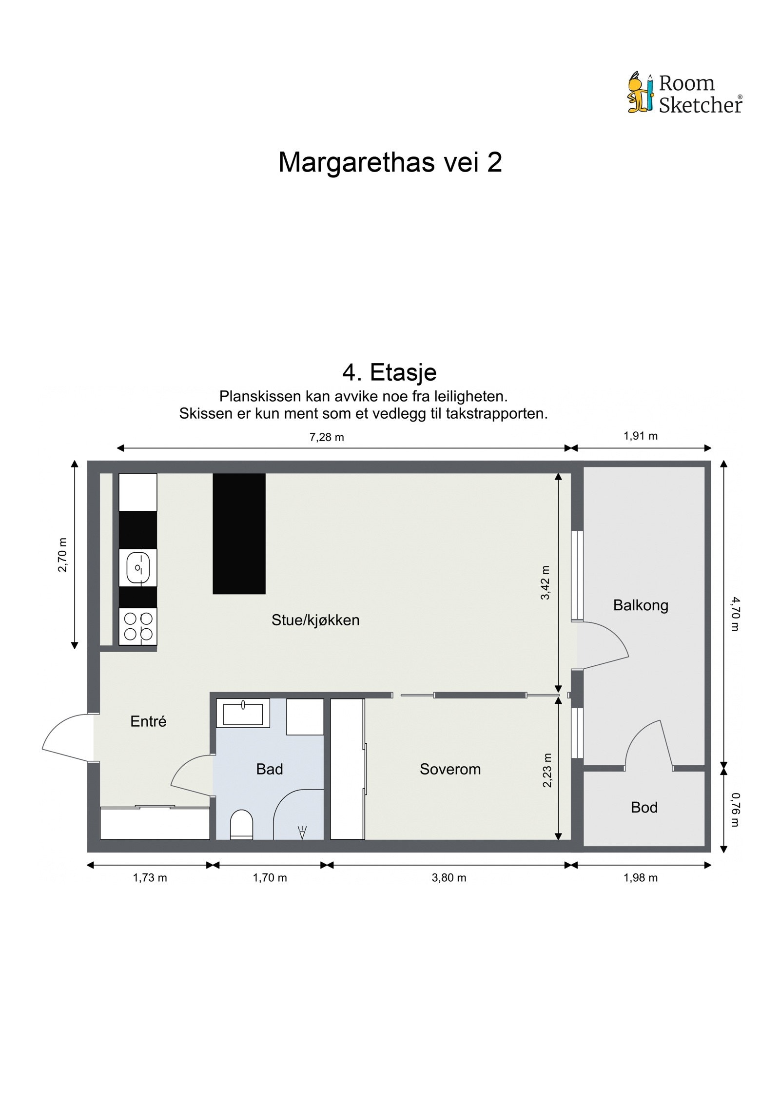 Margarethas vei 2 - 4. Etasje revidert Galleribilde