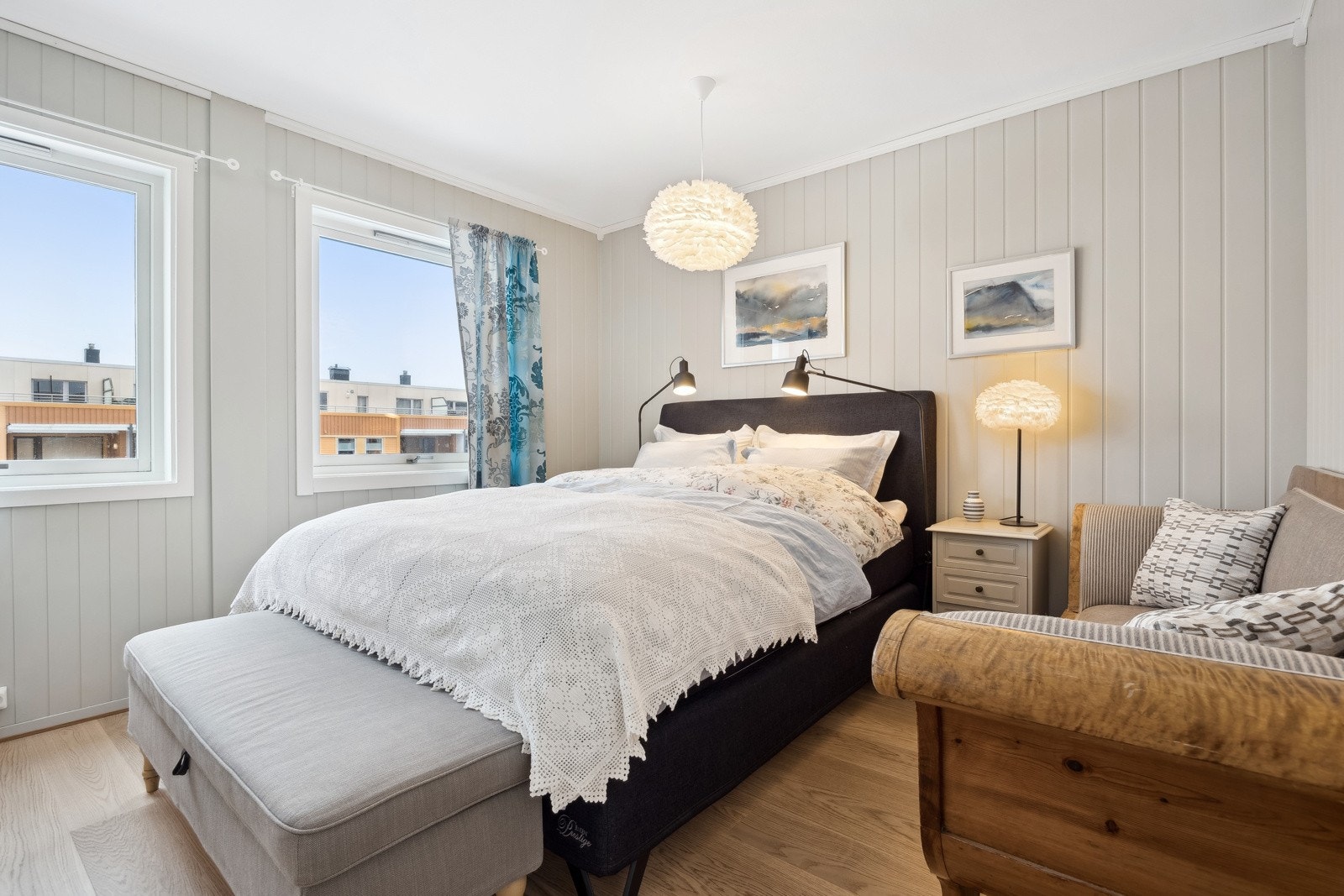 Leilighetens soverom er på hele 14 kvm. Galleribilde