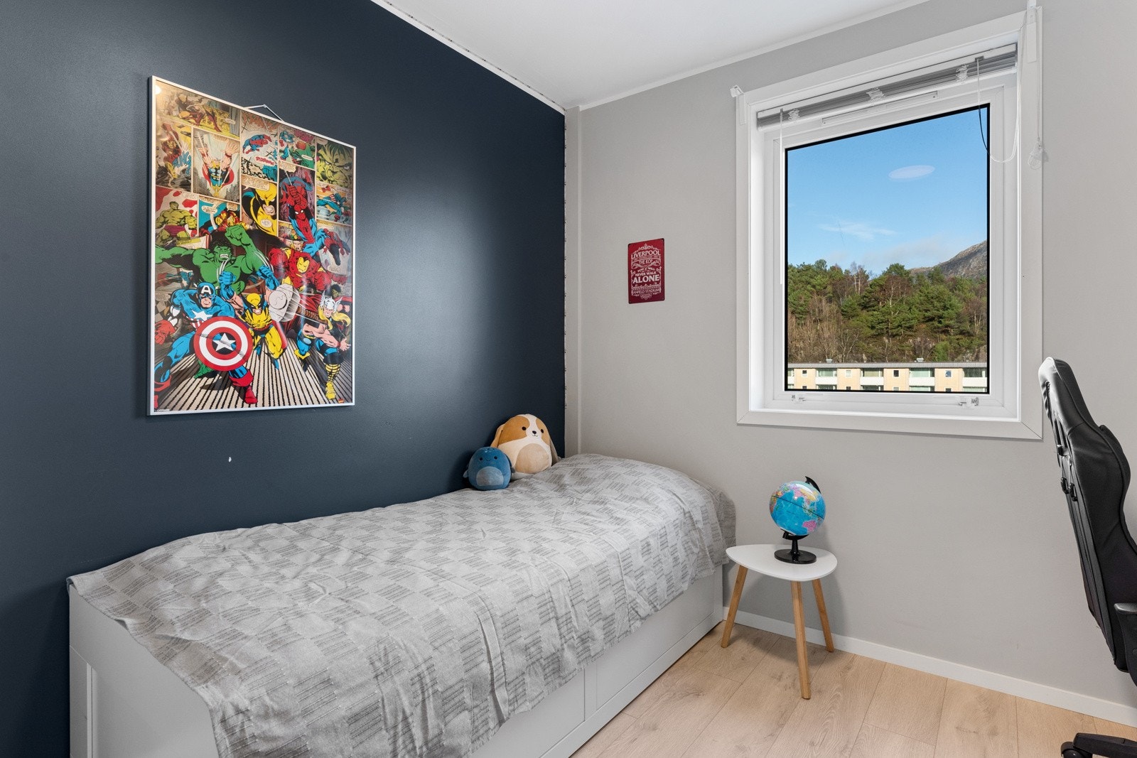 Leiligheten har totalt tre soverom. Galleribilde