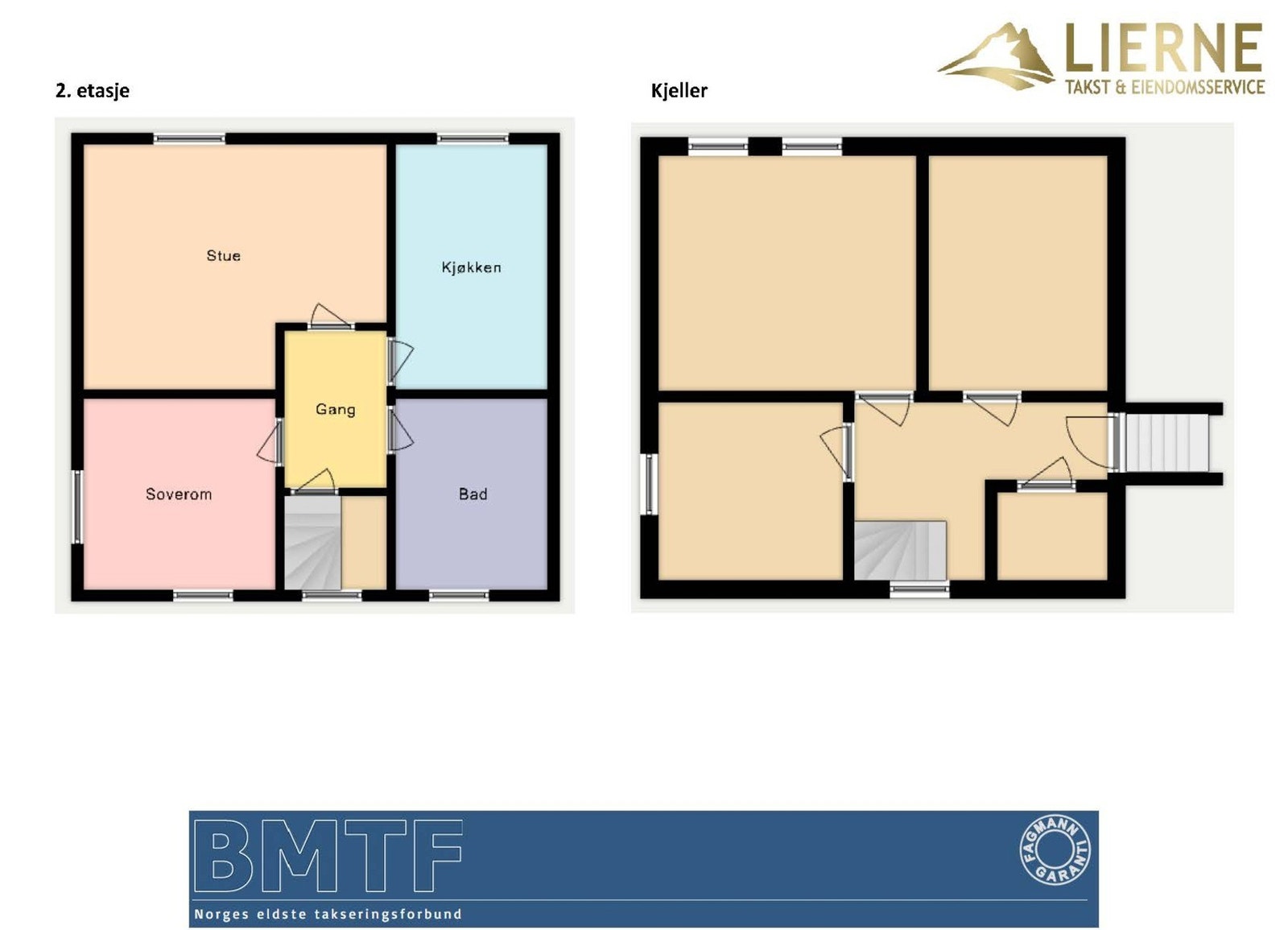 Planskisse - 2.etasje og kjeller Galleribilde