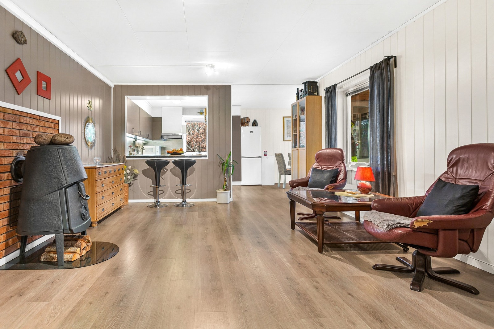 Delvis åpen løsning til kjøkken Galleribilde