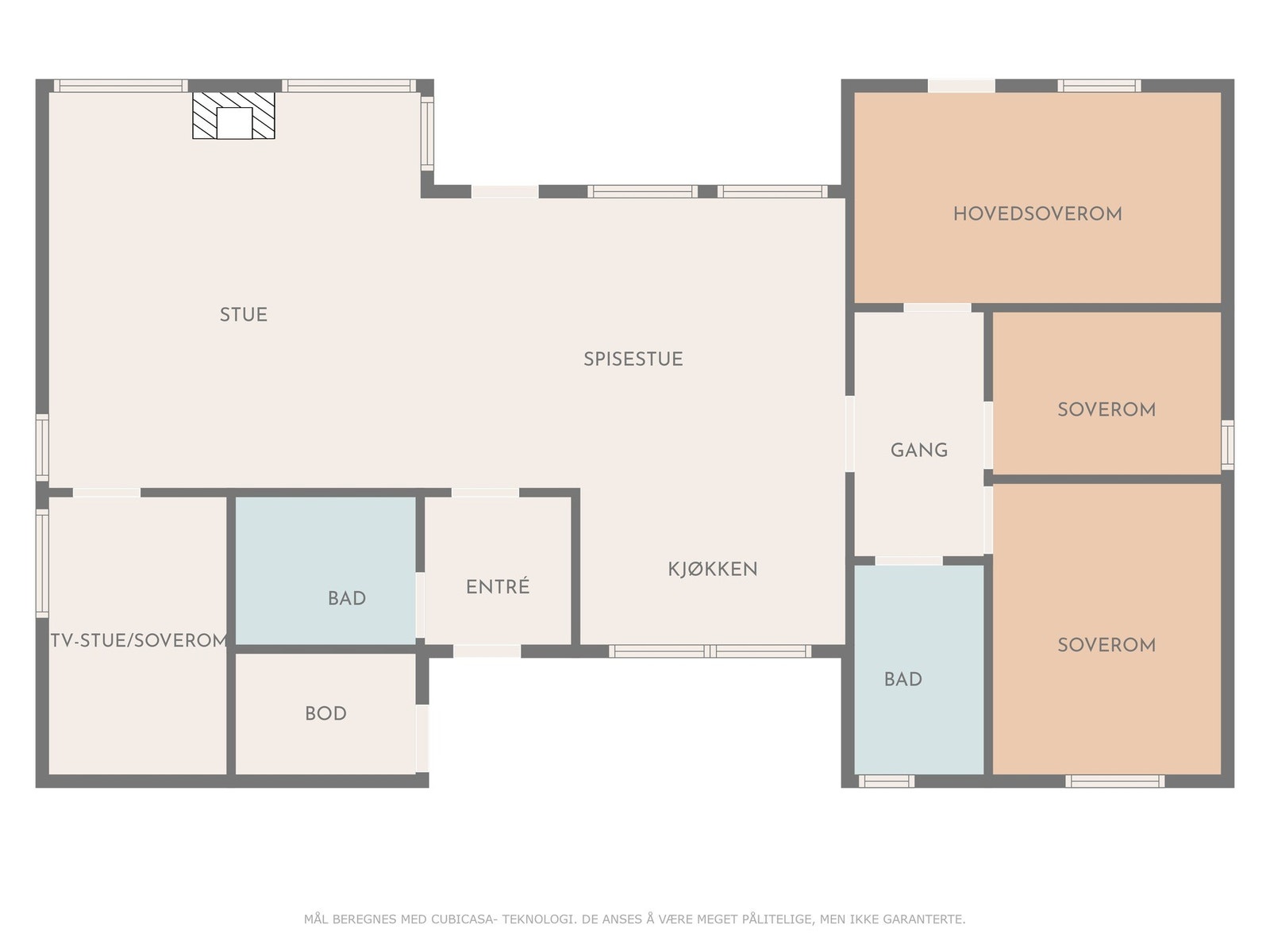 Plantegning av hytta Galleribilde